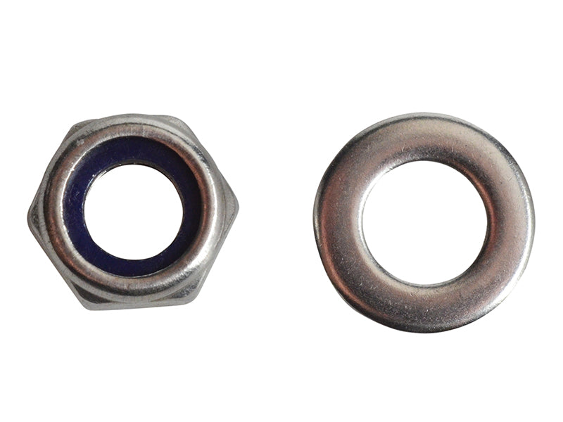 ForgeFix FPNYLOC6SS Nyloc Nuts & Washers A2 Stainless Steel M6 ForgePack 20
