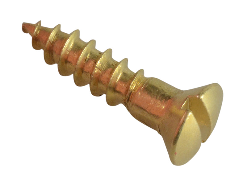 ForgeFix FPRAH586BR Wood Screw Slotted Raised Head ST Solid Brass 5/8in x 6 Forge Pack 25