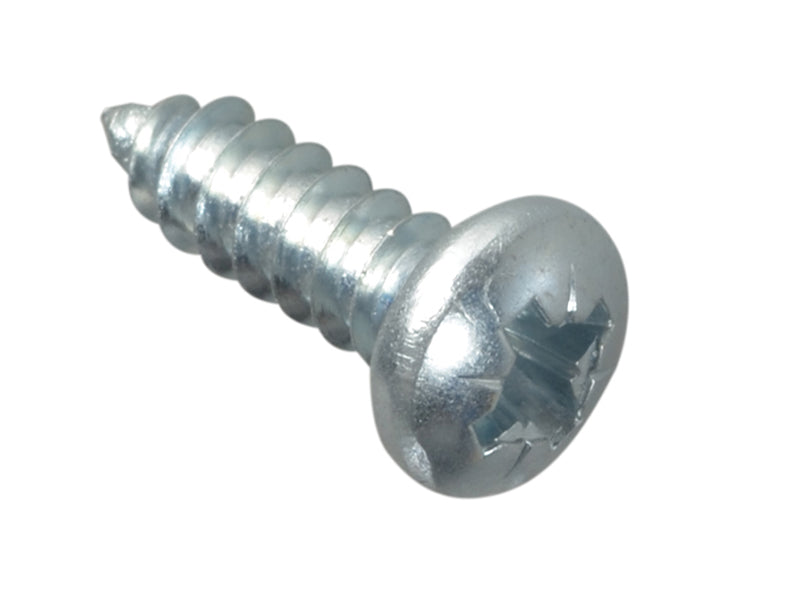 ForgeFix FPSTPP128ZP Self-Tapping Screw Pozi Compatible Pan Head ZP 1/2in x 8 ForgePack 40