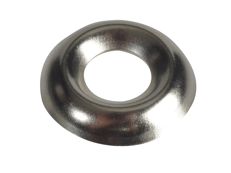ForgeFix FPSCW10N Screw Cup Washers Nickle Plated No.10 Forge Pack 20