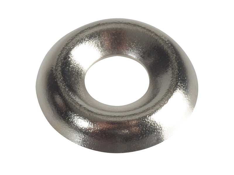 ForgeFix FPSCW8N Screw Cup Washers Nickle Plated No.8 Forge Pack 20