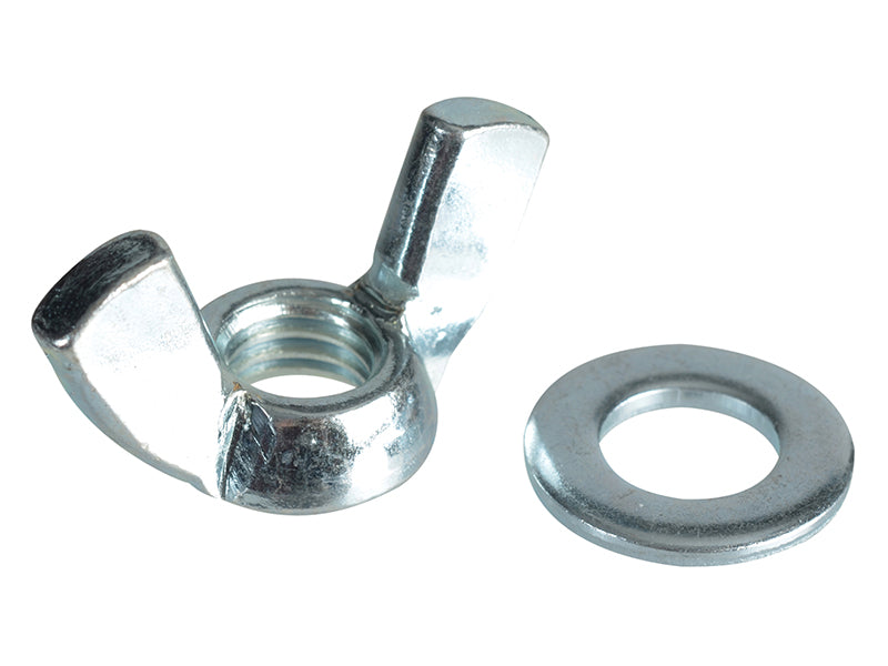 ForgeFix FPWING10 Wing Nut & Washers ZP M10 Forge Pack 6