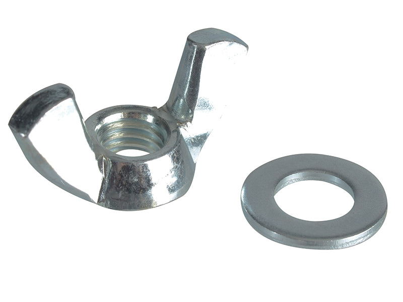ForgeFix FPWING8 Wing Nut & Washers ZP M8 Forge Pack 8