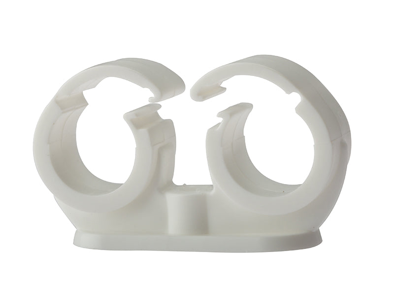 ForgeFix PCDC28 Pipe Clip Double Cliplock 28mm Box 50