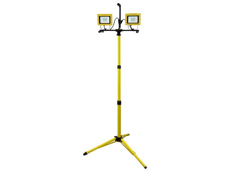 FaithfullPowerPlus AST8630X2-240V SMD LED Twin Tripod Site Light 60W 2 x 2700 Lumens 240V