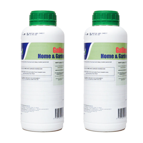 2L Gallup Home & Garden Weed Killer Glyphosate Commercial - 2x 1L bottles