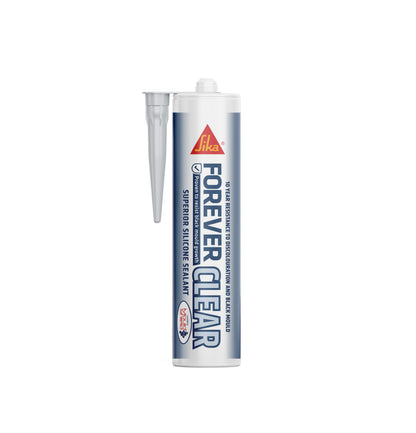 Everbuild Forever Clear Anti-Mould Silicone Sealant – Waterproof, Flexible & Durable for Kitchens, Bathrooms & Showers (290ml)