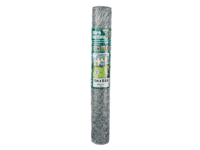 Gardman 50055 Galvanised Wire Netting 25mm_ Hexagon, 10 x 0.9m