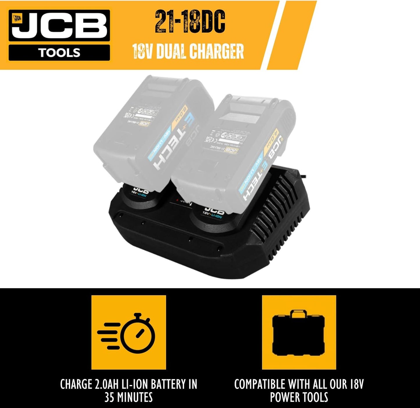 JCB 18V DUAL CHARGER | 21-18DC