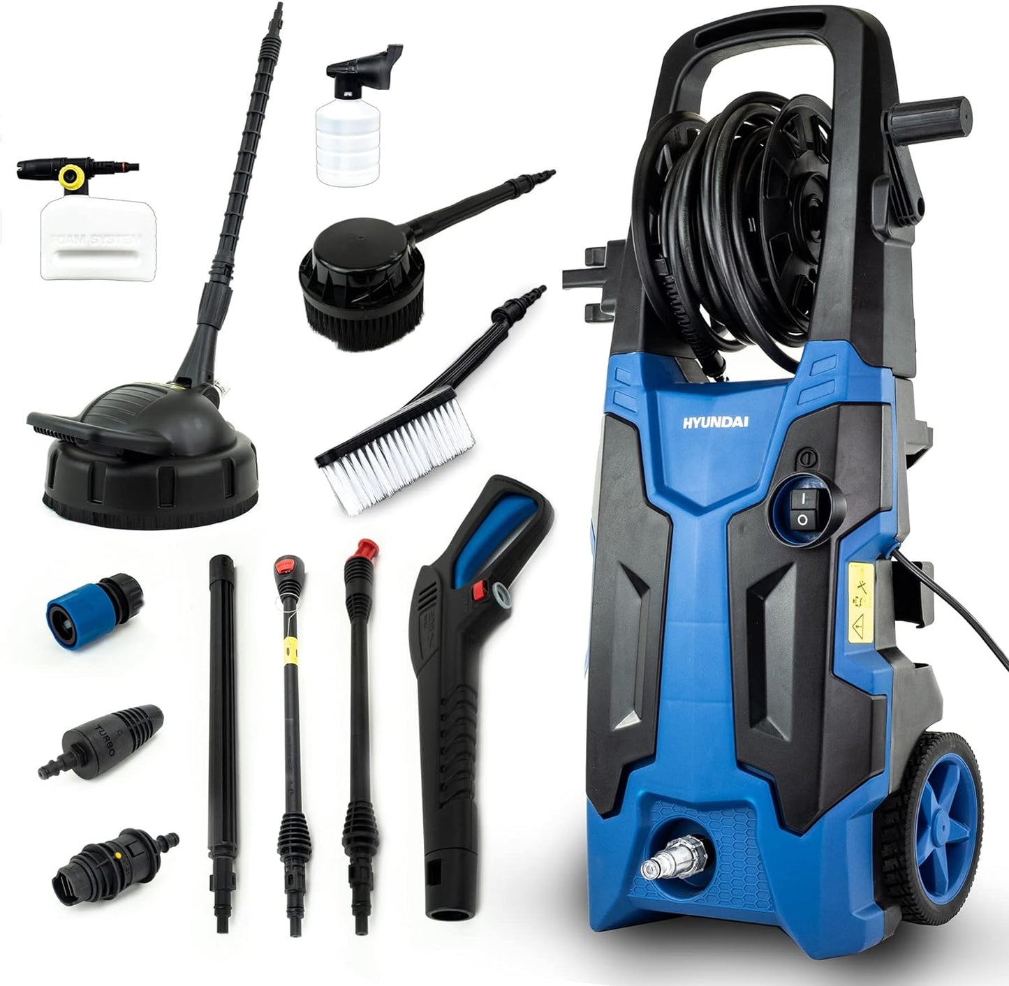 Hyundai 2500W 2610psi 180bar Electric Pressure Washer With 8.5L/Min Flow Rate | HYW2500E