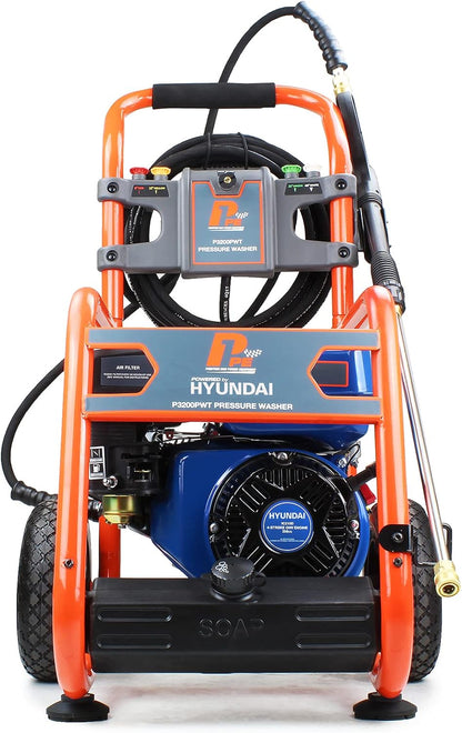 P1 Petrol Pressure Washer 3200psi / 214 bar | Hyundai 7hp 212cc Engine | P3200PWT