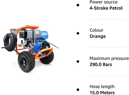 P1 Petrol Pressure Washer 4200psi / 290 bar | Hyundai 420cc Engine | P4200PWT