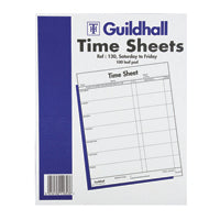 Guildhall 7 Day Time Sheet Pad 100Sh