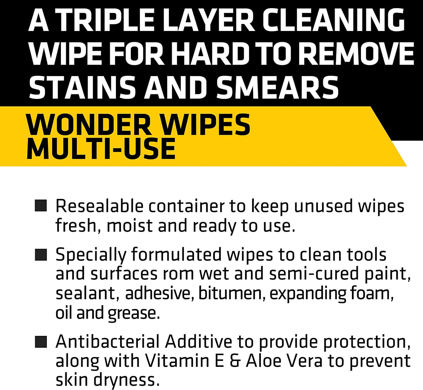 Everbuild Wonder Wipes  Giant 300 Tub GIANTWIPE  Multi Purpose Hand/Tool Cleaning