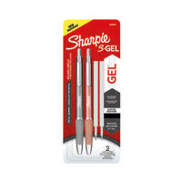 Sharpie S Gel Pens x2 Refills x2 Blk