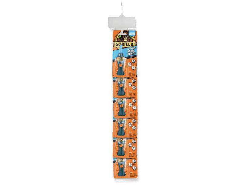 GorillaGlue 4044702 Gorilla Super Glue Micro Precise Clip Strip (6 x 5g)