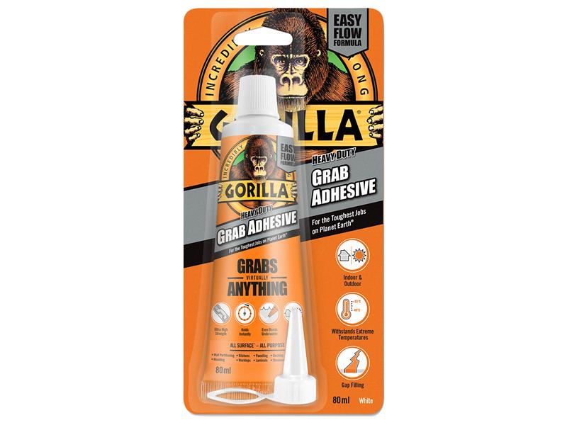 GorillaGlue 2044301 Gorilla Heavy-Duty Grab Adhesive White 80ml