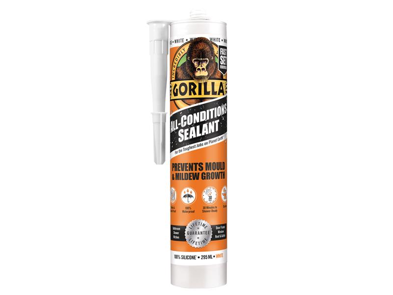 GorillaGlue 1144011 Gorilla Mould Resistant Sealant White 295ml
