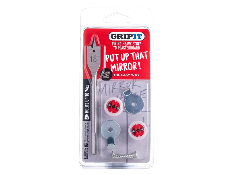 Gripit GPMIRKIT Mirror Kit, Clam Pack