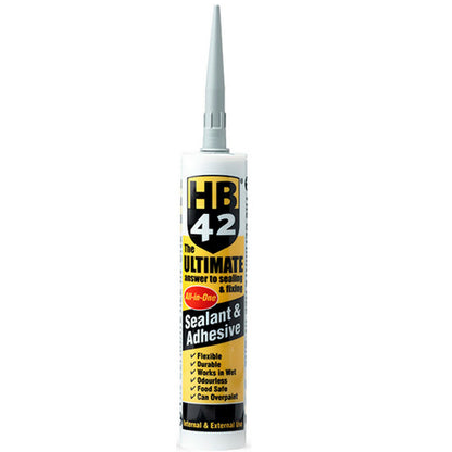 HB42 Grey Ultimate Sealant Adhesive Black Seal Stick Fill Super Grab All in One