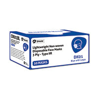 HPC Disp 3-Ply Face Masks Blue Pk50