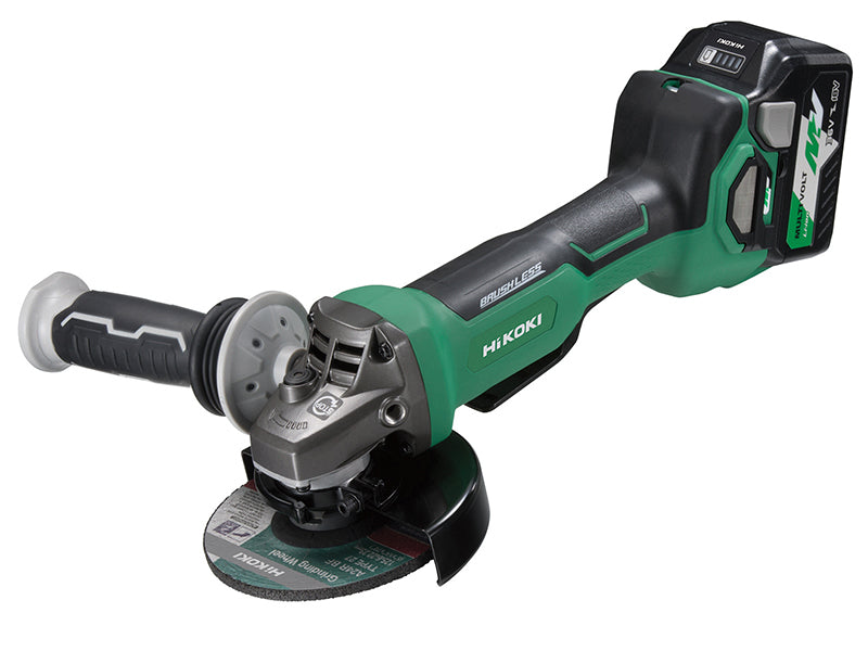 HiKOKI G3613DBJRZ G3613DB Multi-Volt Brushless Grinder 125mm 36V 2 x 2.5Ah Li-ion
