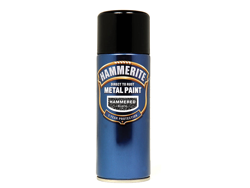 Hammerite 5084781 Direct to Rust Hammered Finish Aerosol Black 400ml
