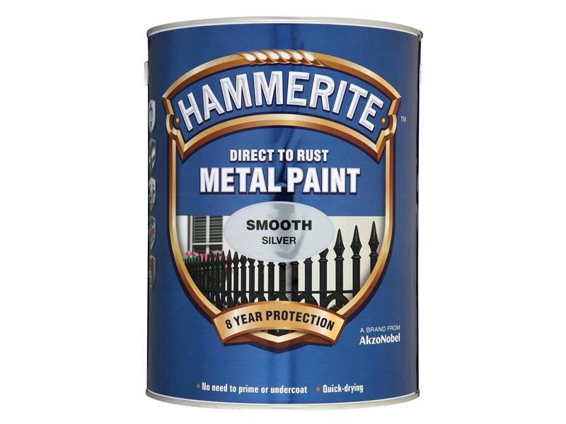 Hammerite 5084866 Direct to Rust Smooth Finish Metal Paint Black 2.5 Litre