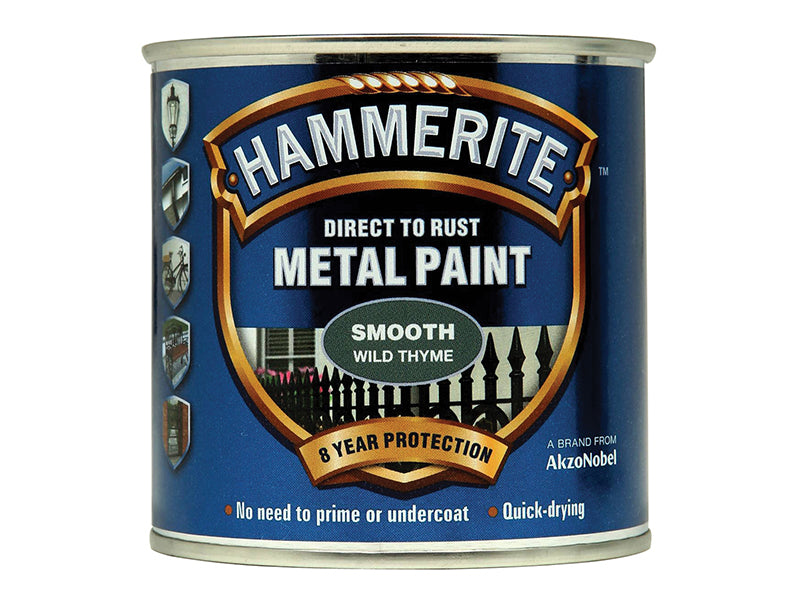 Hammerite 5158229 Direct to Rust Smooth Finish Metal Paint Wild Thyme 250ml