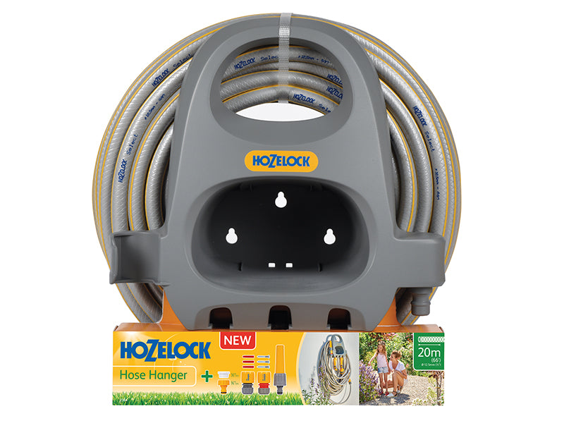 Hozelock 2364 0000 2364 Hose Hanger with 20m Hose & Fittings