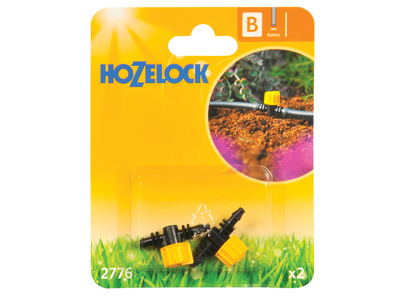 Hozelock 2776P0000 2776 Flow Control Valve 4mm (Pack 2)