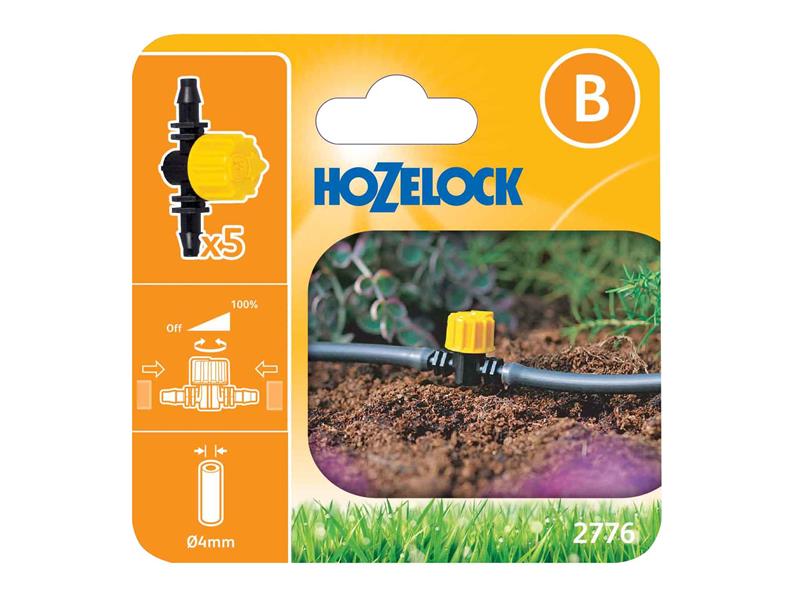 Hozelock 2776 0005 2776 Flow Control Valve 4mm (5 Pack)