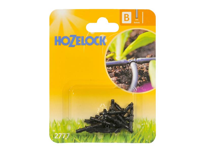 Hozelock 2777 0012 2777 T-Piece 4mm (Pack 12)