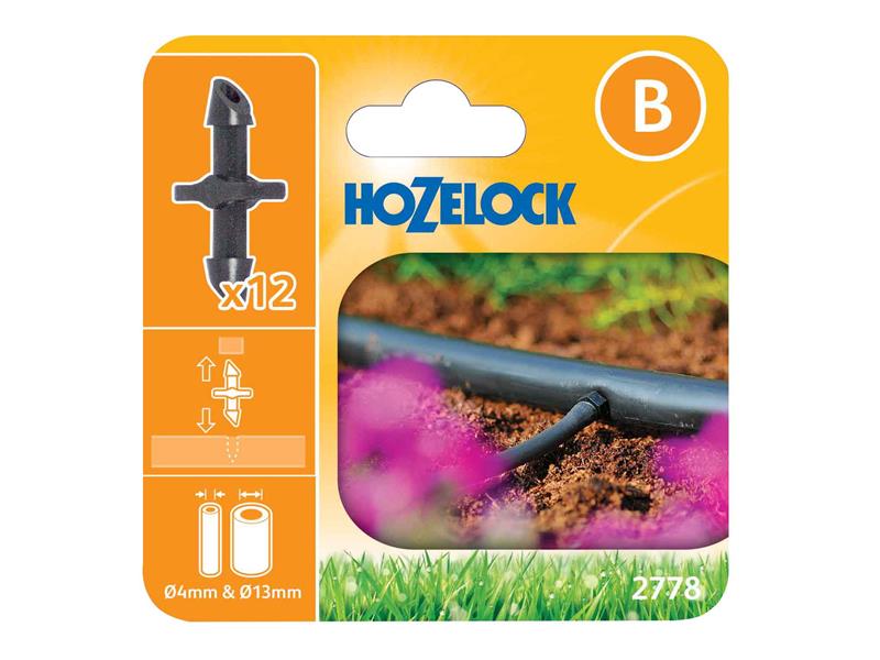 Hozelock 2778 0012 2778 Straight Connector 4mm (Pack 12)
