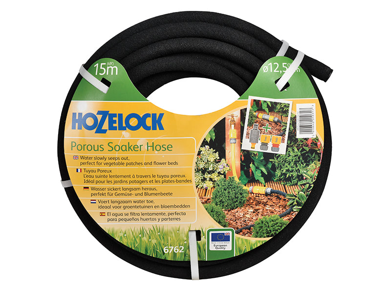 Hozelock 6762P0000 6762 Porous Soaker Hose 15m 12.5mm (1/2in) Diameter