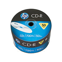 HP CD-R 52X 700MB Wrap Pk50