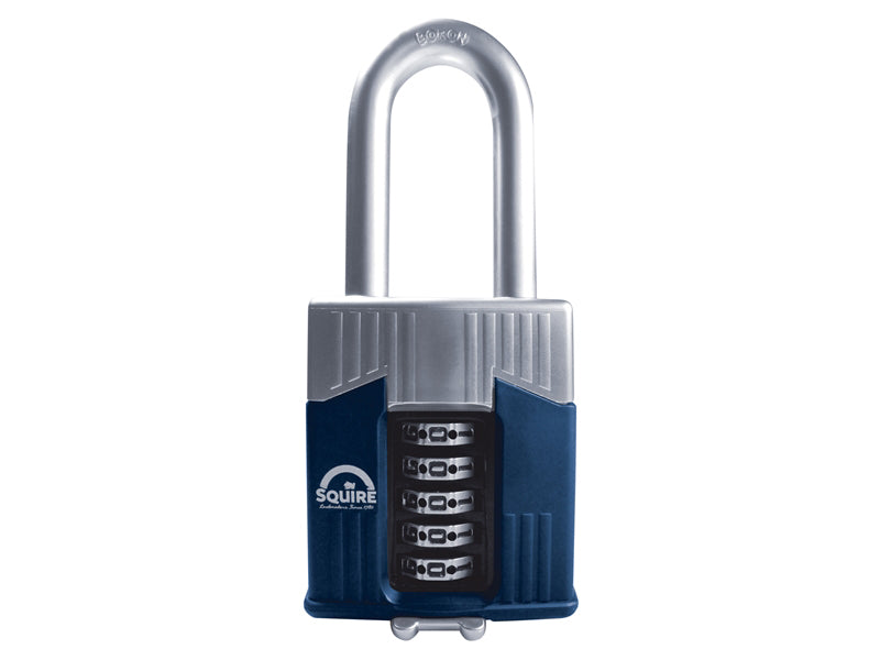 Squire WARRIOR COMBI 65/2.5 Warrior High-Security Long Shackle Combination Padlock 65mm