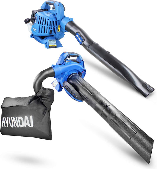 Hyundai 26cc 2-Stroke 3-in-1 Petrol Leaf Blower, Garden Vac & Shredder | HYBV2600X