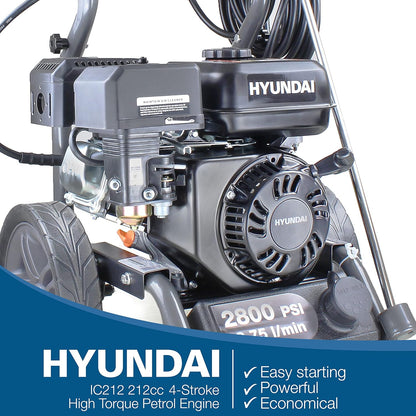 Hyundai 2800psi 212cc 8.75L/min Petrol Pressure Washer | HYW3000P2