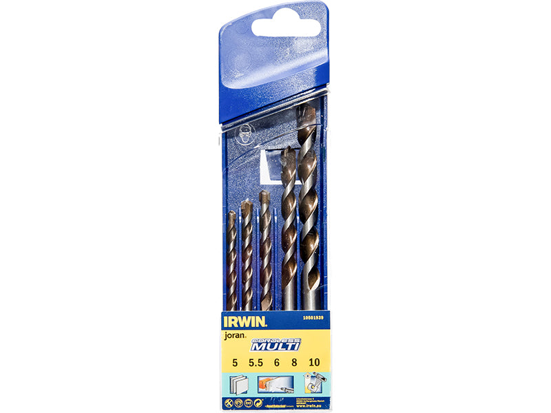 IRWIN� 10501939 Cordless Multi-Purpose Drill Bit Set 5 Piece 5-10mm