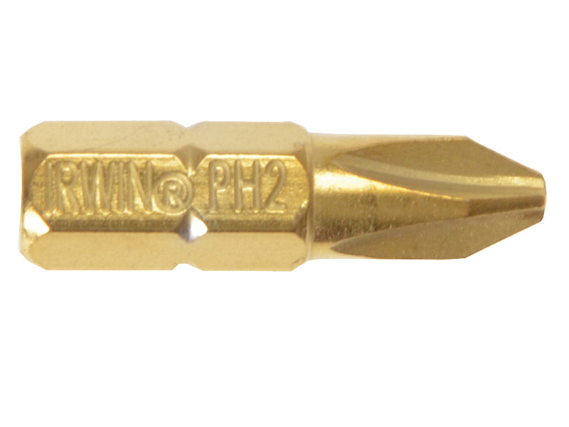 IRWIN� 10504392 Screwdriver Bits Phillips PH2 25mm Titanium (Pack 2)