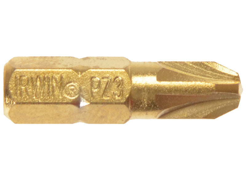 IRWIN� 10504343 Screwdriver Bits Pozidriv PZ3 25mm Titanium (Pack 10)