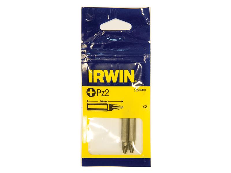 IRWIN� 10504401 Screwdriver Bits Pozi PZ2 50mm (Pack 2)