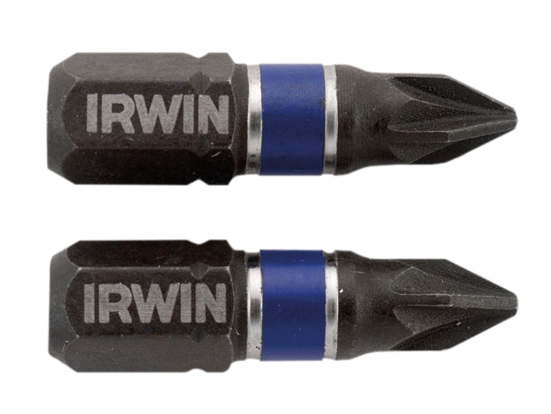 IRWIN� 1923352 Impact Screwdriver Bits Pozi PZ1 25mm (Pack 2)