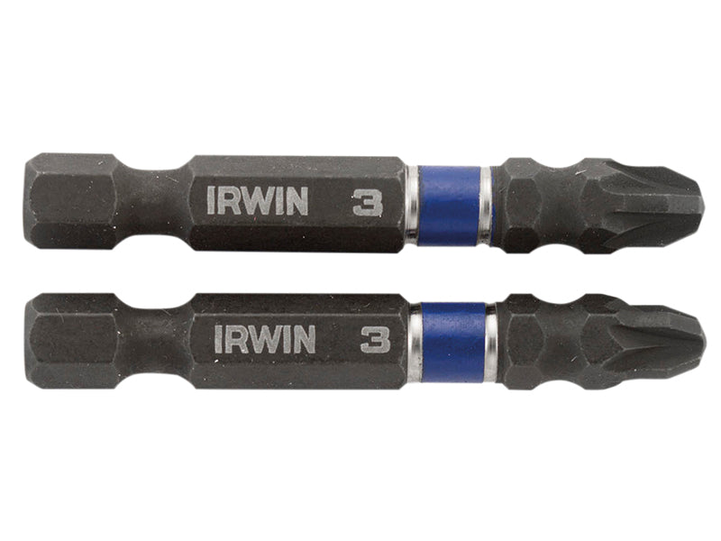 IRWIN� 1923361 Impact Screwdriver Bits Pozi PZ3 50mm (Pack 2)