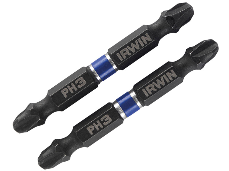 IRWIN� 1923378 Impact Double-Ended Screwdriver Bits Phillips PH3 60mm (Pack 2)