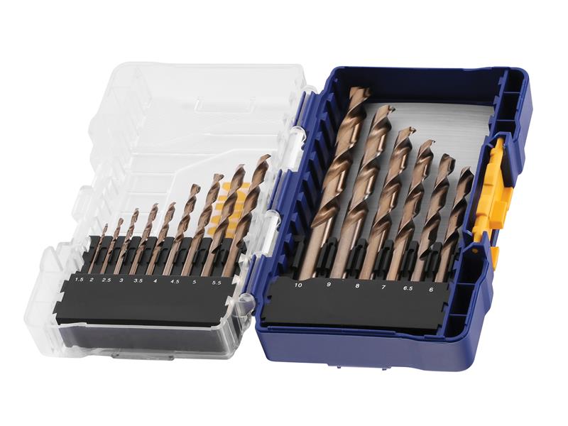 IRWIN® IW3036501 HSS Cobalt Drill Bit Set, 15 Piece