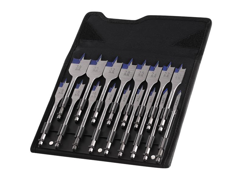 IRWIN� IW4041002 Blue Groove 4X Flat Bit Set, 17 Piece