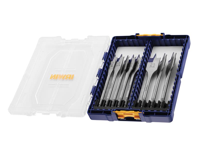 IRWIN� IW4041010 Blue Groove 4X Flat Bit Set, 8 Piece