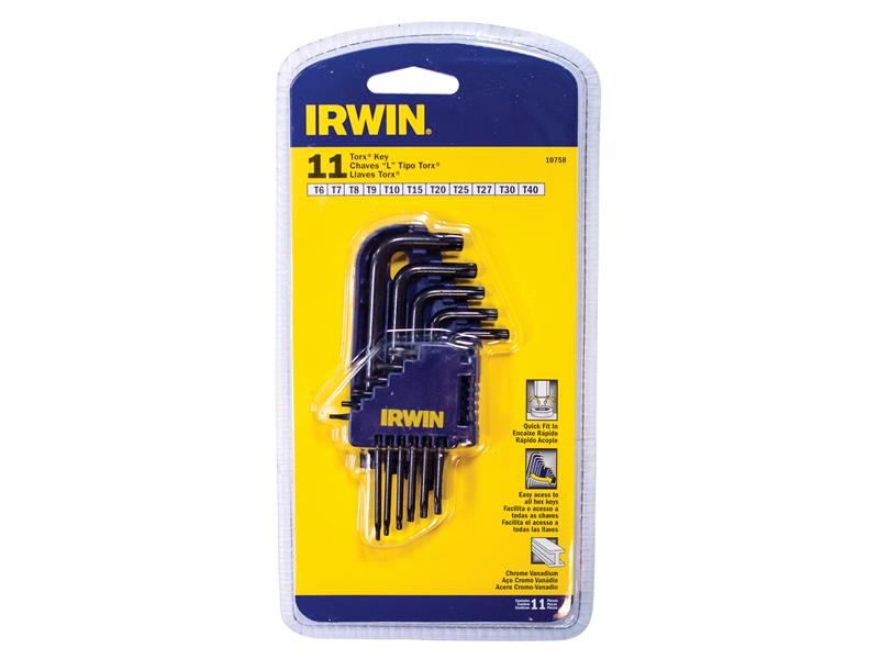 IRWIN� T10758 T10758 Short Arm TORX Key Set, 11 Piece (TX6-TX40)